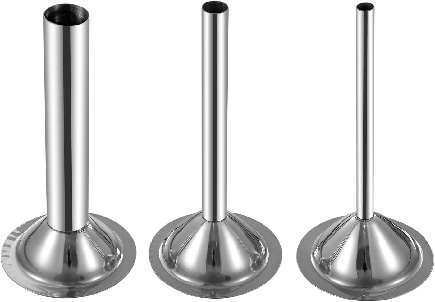 # 10/12 Set Of Three Stainless Steel Grinder Stuffing Tubes - 1/2", 3/4" and 1-1/4"(12-19-32mm)