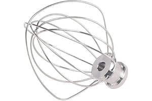 6 Wire Whip 4.5 QT Tilt-Head Stand Mixer for Kitchen Aid K45WW WP9704329 KSM150 KSM160 K45 KSM90 KSM100 (Silver)