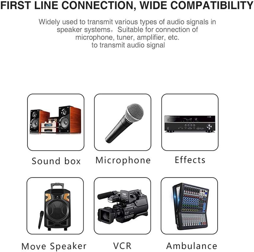LoongGate Dual XLR to RCA Cable, Heavy Duty 2-XLR to 2-RCA Audio Cord Stereo Connection Microphone Patch Cable (XLRM 1.5m) - Image 4