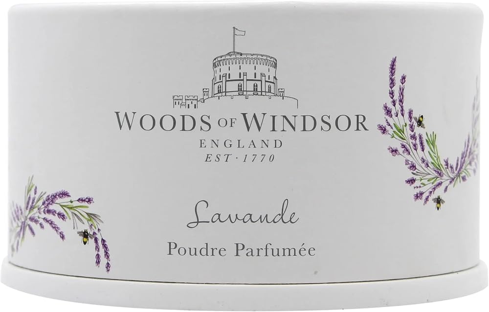 Woods of Windsor Lavender Body Dusting Powder 3.5 oz with Puff - Silky Smooth
