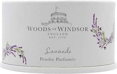 Woods of Windsor Lavender Body Dusting Powder 3.5 oz with Puff - Silky Smooth