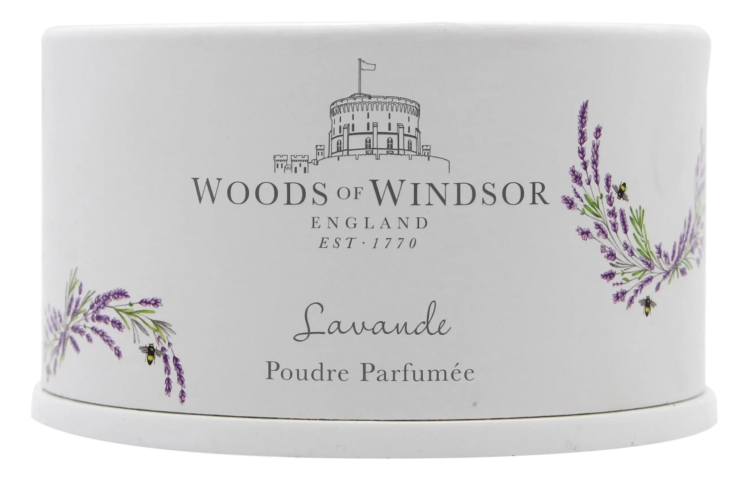 Woods of Windsor Lavender For Women Body Dusting Powder With Puff, Purple, 3.5 oz