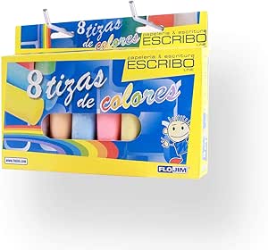 8 Tizas de Colores Gordas Jumbo - Colores Surtidos - No ...