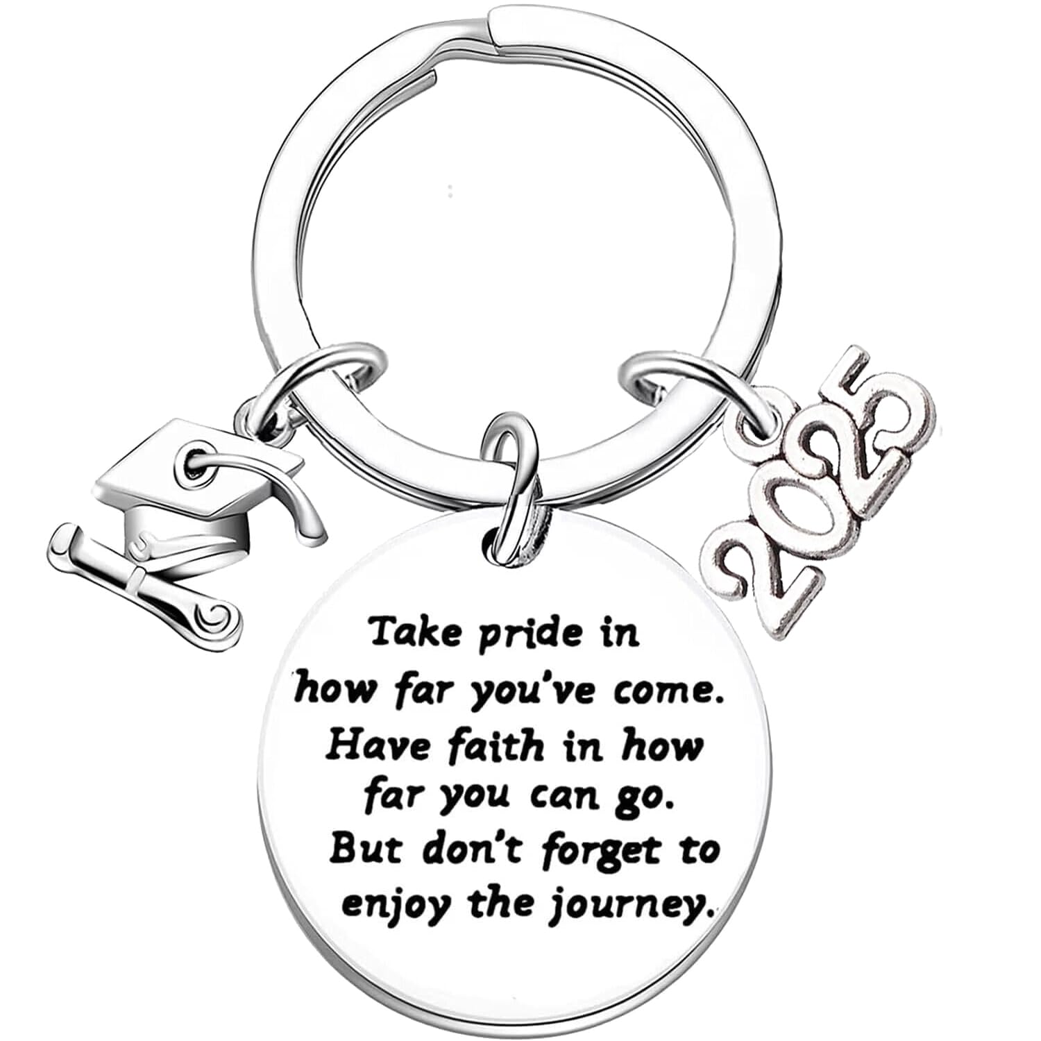 Nimteve Graduation Gifts for Him Her 2025 Seniors Class of 2025 Keyring Students Graduation Masters Gifts for Women Men Girls (2025Take Pride In)