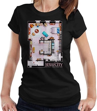 Sex And The City Floor Plan Women S T Shirt Amazon Fr Vetements