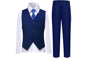 Lycody Boys Vest Set Formal Dress Suits Wedding Outfit Dresswear