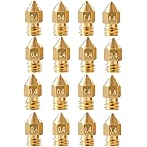16Pcs Ender 3 Nozzles 0.4mm, MK8 Extruder Nozzles 0.4mm Compatible for Ender 3 v2/Ender 3 Pro/Ender 3 Max/Ender 5 Pro/Ender 3