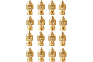 16Pcs Ender 3 Nozzles 0.4mm, MK8 Extruder Nozzles 0.4mm Compatible for Ender 3 v2/Ender 3 Pro/Ender 3 Max/Ender 5 Pro/Ender 3
