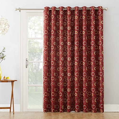 Sun Zero Celestia ExtraWide Sliding Patio Door Curtain Panel, 100" x