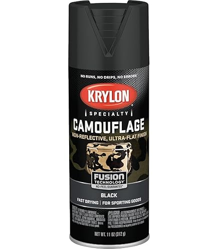 Krylon Camouflage Paint, Ultra Flat, Khaki, 11 oz. case of 6