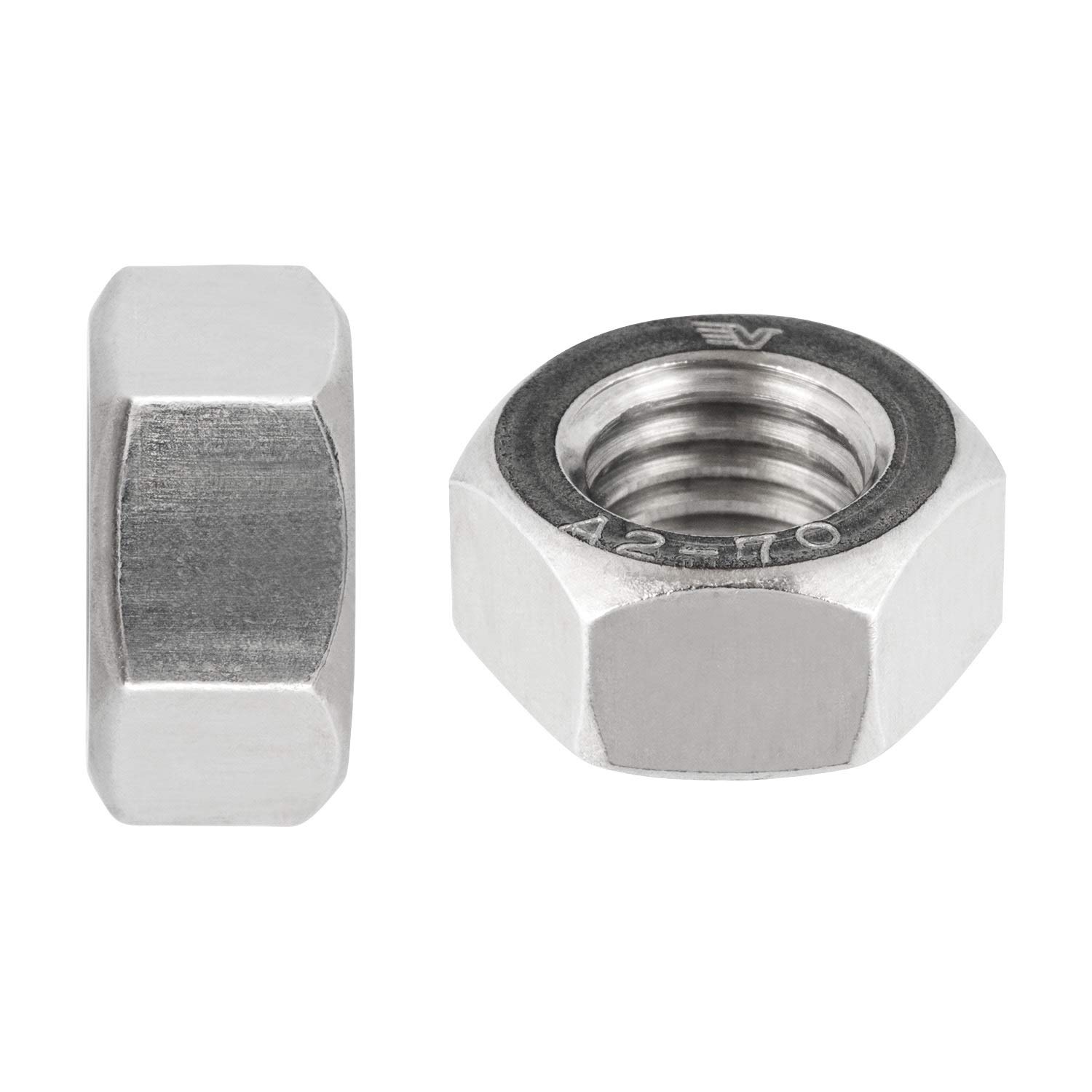 Hex Nuts M12 (Standard Design) DIN 934 ISO 4032 Stainless Steel Nuts Screw Nuts A2 V2A Rustproof M12 Pack of 25