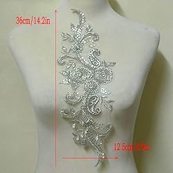 3D Beaded Lace Applique Light Luxury Clothing