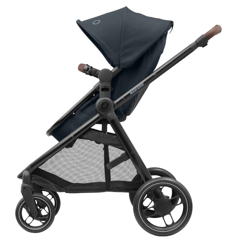 Maxi-Cosi Kombi-Kinderwagen Modell 2-in-1 Zelia³ wendbarer Sitz & Wanne in einem, verstellbarer Schieber, 22 kg - Essential Graphite 2