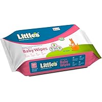 Little's Soft Cleansing Baby Wipes with Aloe Vera, Jojoba Oil and Vitamin E (80 Wipes)