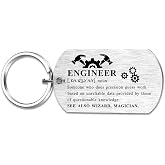 Alotozo Gifts for Engineers - Engineer Definition Keychain for Men Women - Engineering Gifts for Coworkers, Graduates, Friends - Appreciation Gift for Engineers for Christmas, Birthday