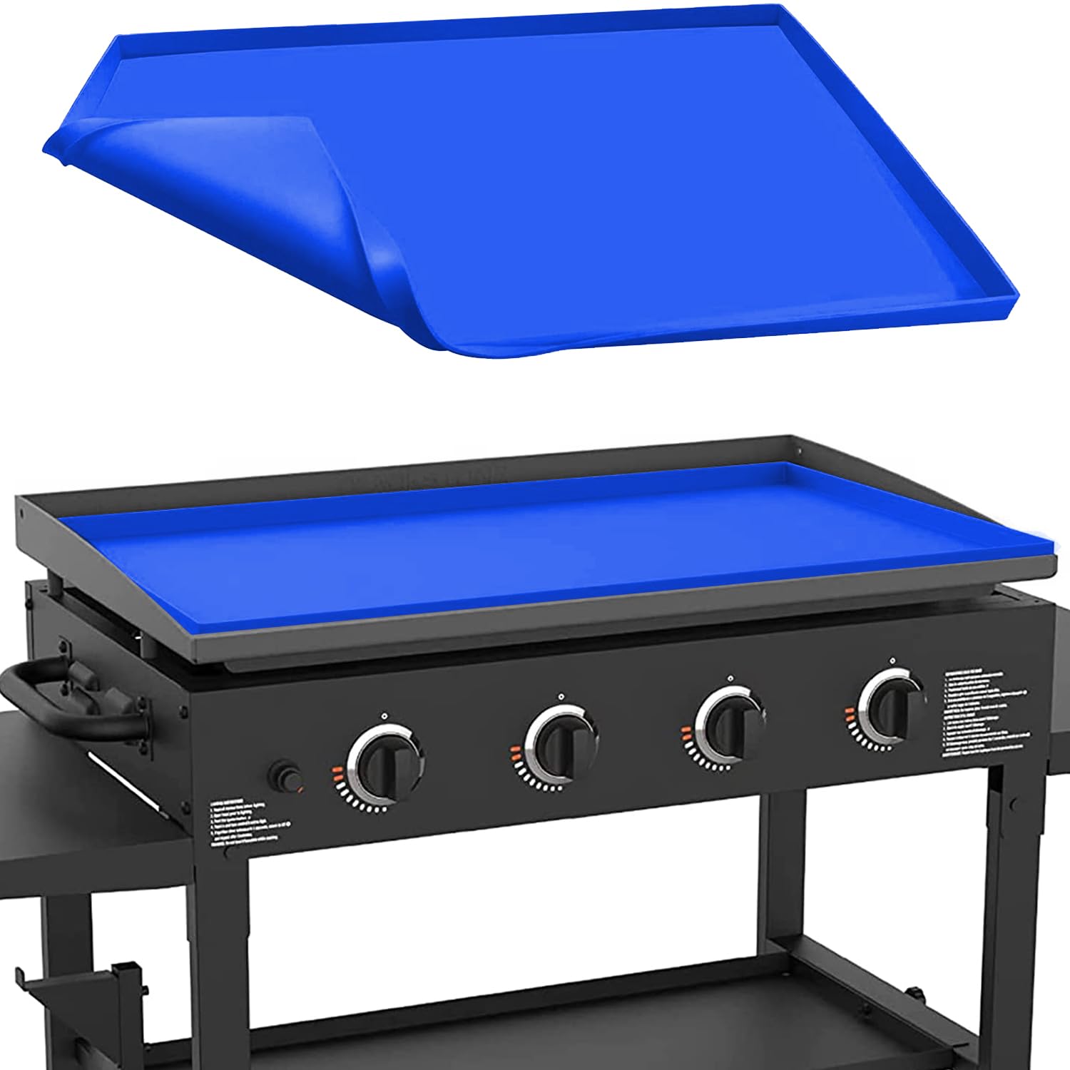 Photo 1 of 36" Silicone Griddle Mat for Blackstone 36 Inch Grill, Heavy Duty Food Grade Silicone Griddle Cover, Protect Your Grill from Dirt & Rust All Year Round (Blue)