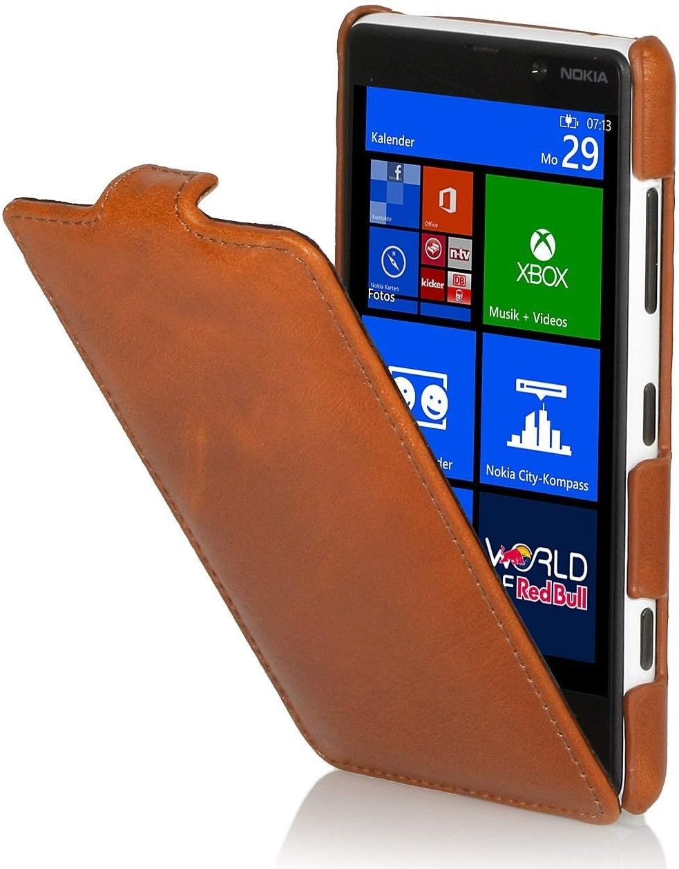 StilGut Ultraslim Case made of leather for Nokia Lumia 820 - Cognac