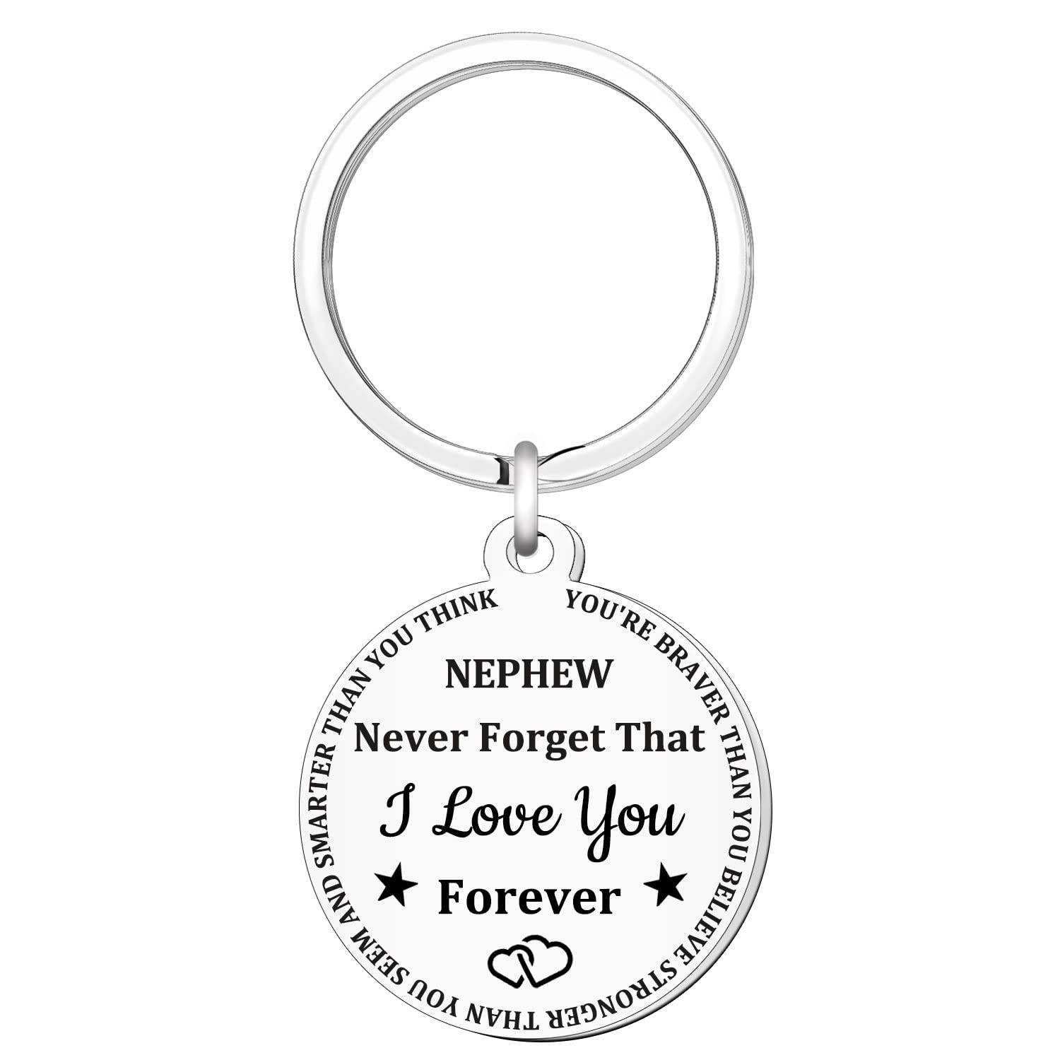 STYFA Nephew Keyring Gifts from Aunt，Uncle, Birthday Graduation Christmas Gifts for Nephew