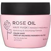 Luseta Rose Oil Hair Mask Moisturing & Hydrating Masque 16.9 Oz Deep Nourishment for Fine and Dry Hair, Sulfate and Paraben Free