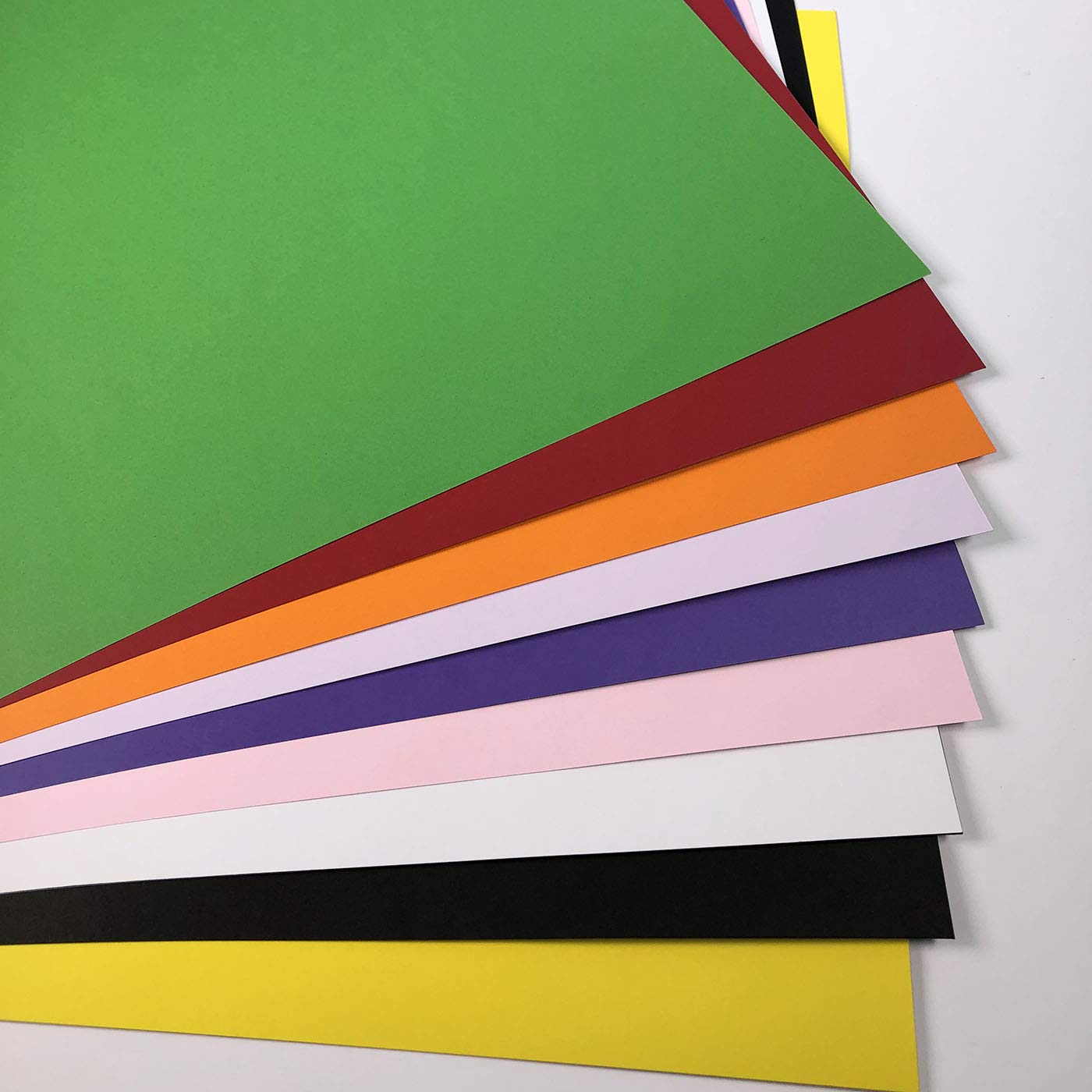 SRA2 Large Sheets Assorted Coloured Card - 10 Sheets, 160gsm, 10 Colours - Mounting and Poster Card