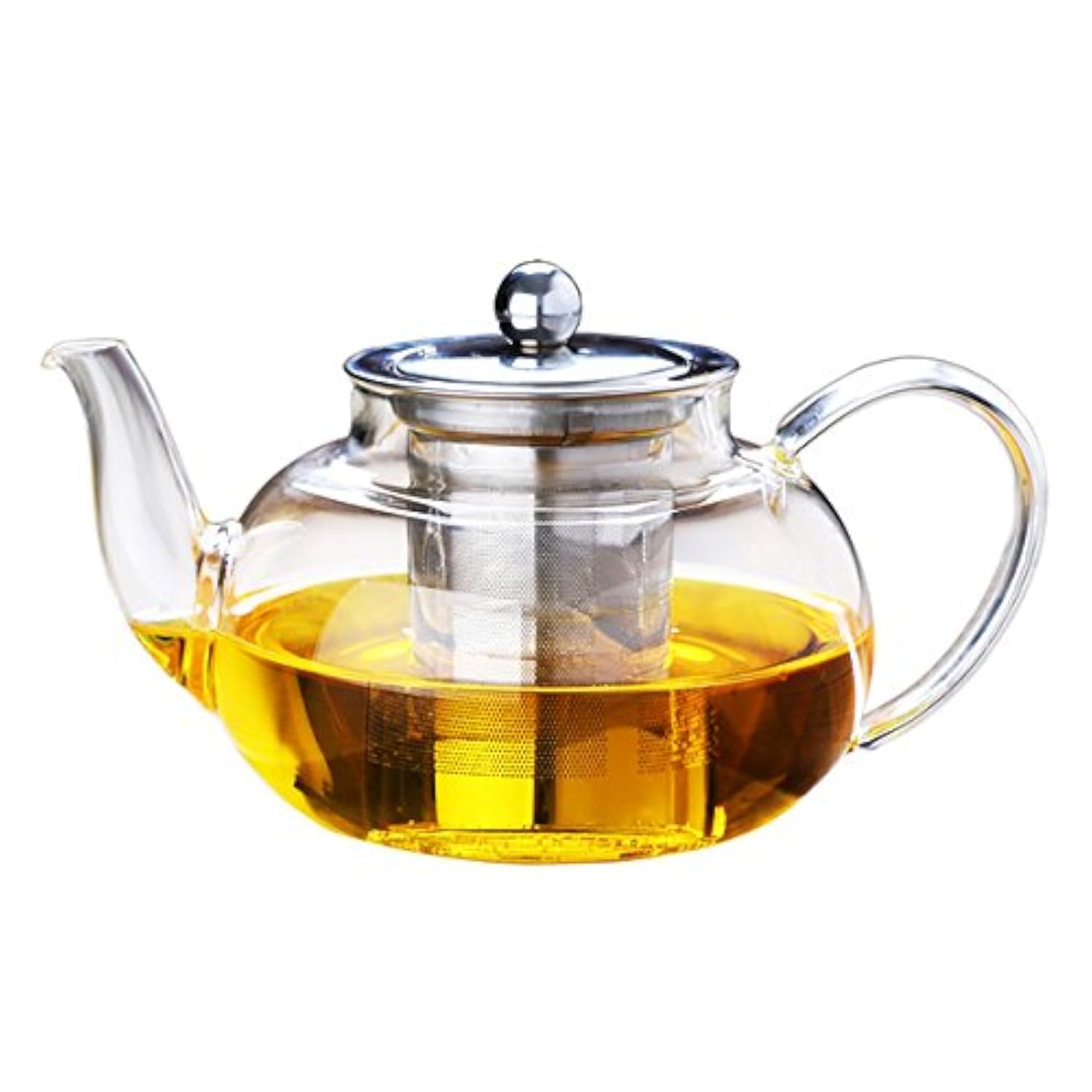 GOLDBEARUK Glass Teapot with Stainless Steel Infuser Large Size - Herbal Teapot 800ml