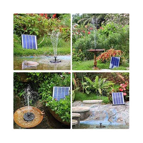 AISITIN-Solar-Fountain-Pump-65W-Panel-Backup-Solar-Water-Pump-Floating-Fountain-6-Nozzles-for-Bird-Bath-Fish-Tank-Pond-or-Garden-Decoration AISITIN 6.5W Solar Fountain Pump with1500mAh Battery Solar Water Pump Floating Fountain, 6 Nozzles, for Bird Bath, Fish…