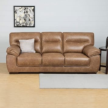 Home Centre Walker Faux Leather Sofa 3 Seater Amazon In Home