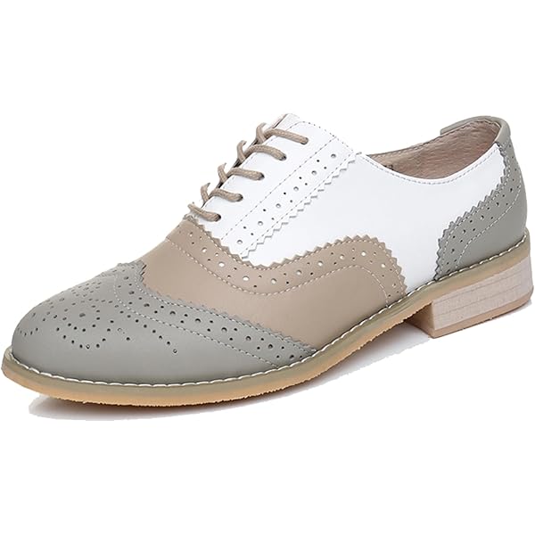 Amazon.com | Fashion Women Oxford Shoes Block Heel Lace Up