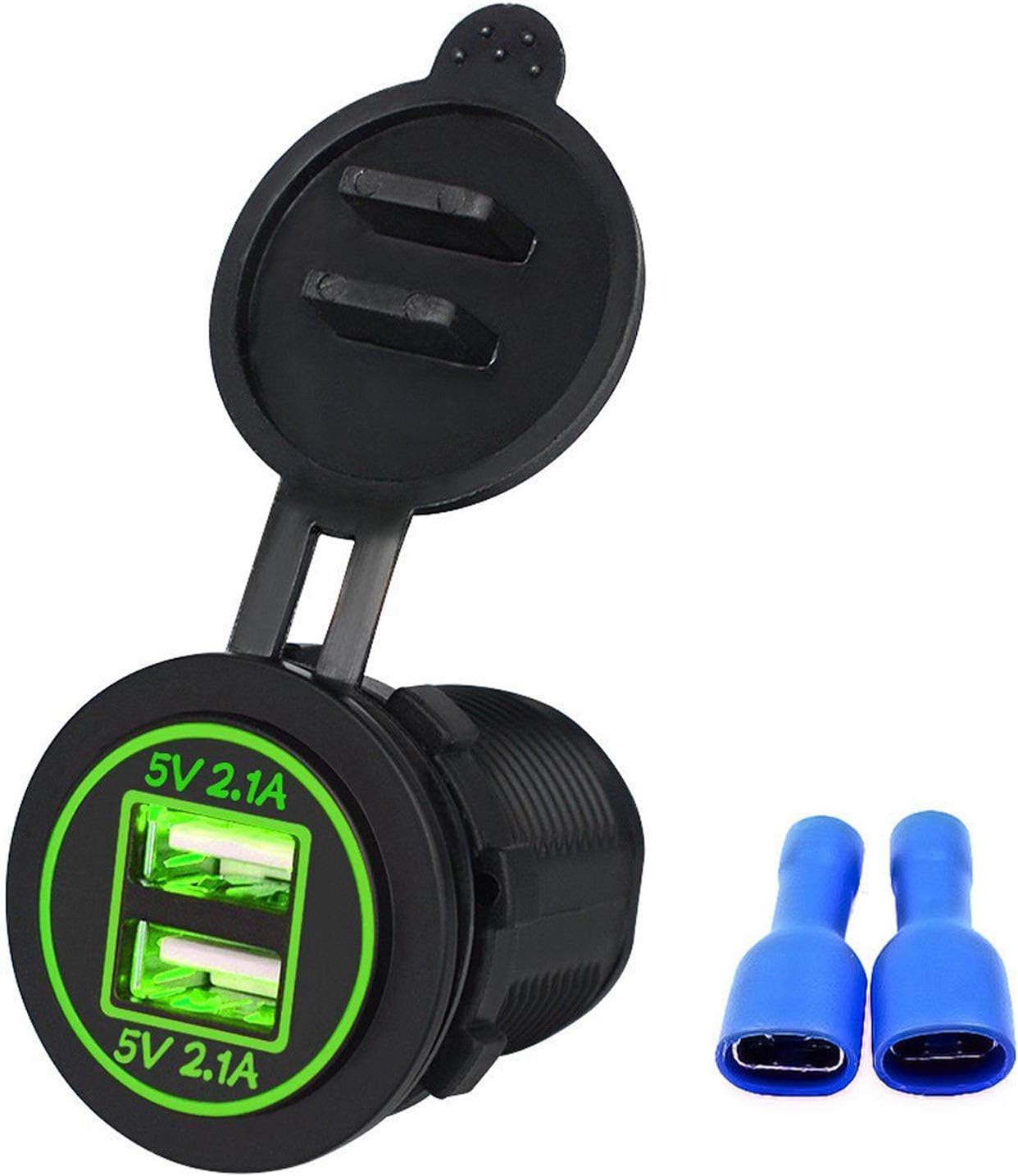 Amazon.com: Linkstyle 12V 4.2A Dual USB Charger Socket Waterproof Power