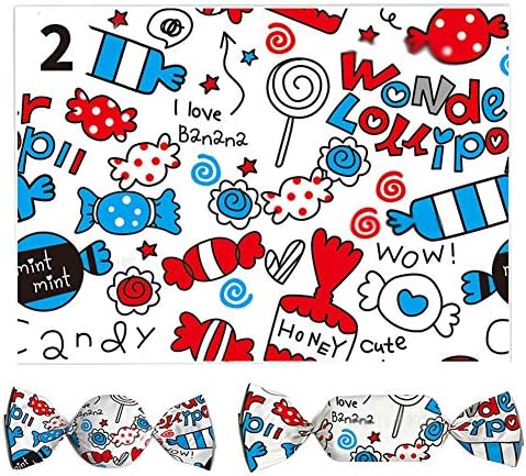 a W新作送料無料 50枚のクリスマスヌガー作りラッパー結婚式用品キャンディー包装紙ツイストワックスペーパー9x12 5 Cm G02