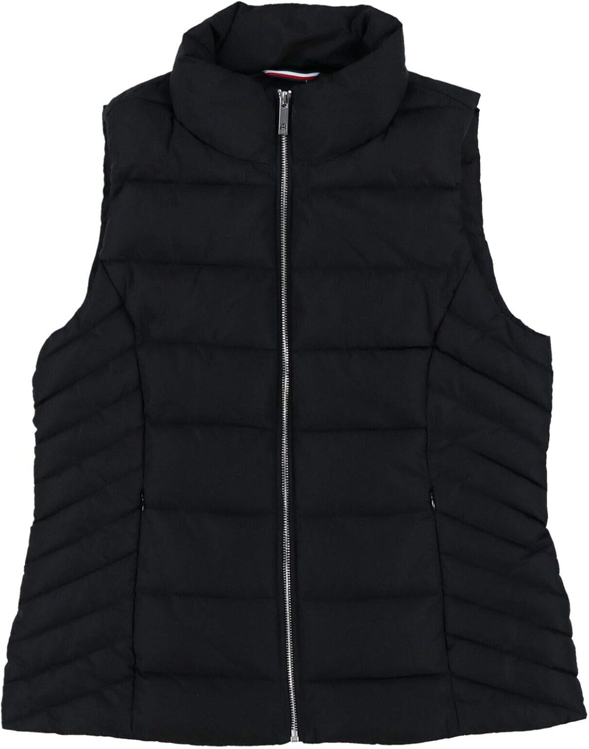 Tommy Hilfiger Womens Full Zip Puffer Vest (Medium, Black) at Amazon