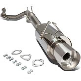 DNA MOTORING CBE-HC06SI Stainless Steel Cat Back Exhaust System [Compatible with 06-11 Honda Civic si FG2 COUPE]