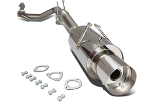 DNA MOTORING CBE-HC06SI Stainless Steel Cat Back Exhaust System [Compatible with 06-11 Honda Civic si FG2 COUPE]