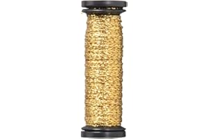 Kreinik No.4 Very Fine Metallic Craft Braid, 12-Yard, Aztec Gold Hi Lustre