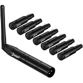 Donner Wireless DMX512 Transmitter Receiver DJ 2.4G DMX Wireless Controller 7 Receivers with Built-in Battery &amp; Light Dome &amp; 1 Transmitter for LED Stage Disco Party Bar, Stage Lighting Control 8PCS