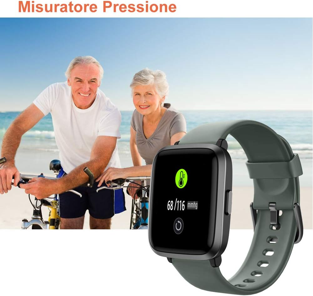 YAMAY SMARTWATCH CON Saturimetro Misuratore Pressione (Verde) EUR 61,40 -  PicClick IT