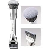 Albeaut Foundation Brush for Liquid Makeup, Flat+Dome Dual Makeup Brush | Soft Synthetic Make up Brush for Precision &amp; Seamless Buffing, Streak-Free Finish, Ideal for Liquid, Cream, Powder, Vegan