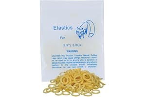 LA MIERE 100 Pack Orthodontic Elastics Dental Rubber Bands Intraoral Elastic Bands Blue Fox(Medium, 5 Oz, 1/4'')