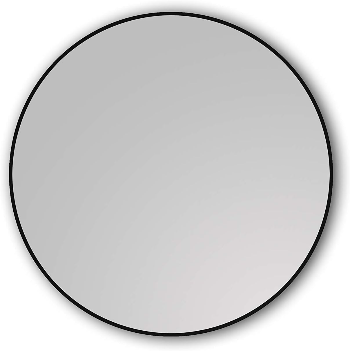 Talos Black Circle Design Wall Mirror, Aluminium Frame, Matt Black, 60 cm, Hochwertiger Aluminiumrahmen in Matt Schwarz, 60L x 60W cm - Image 4