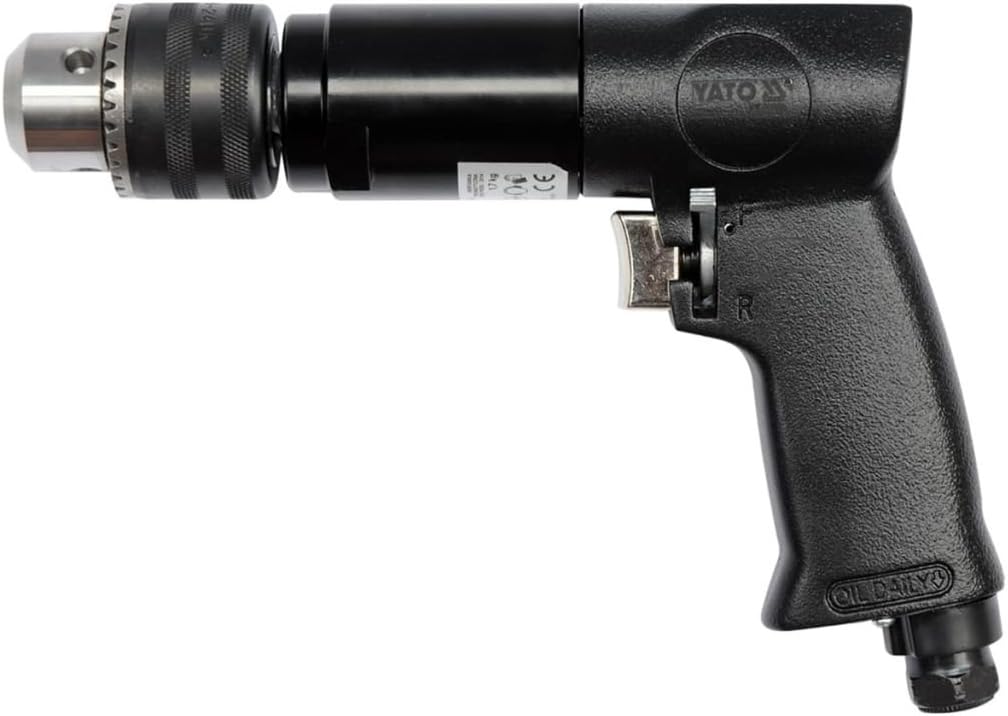 YATO YT-09702 Reversible Air Drill, Black