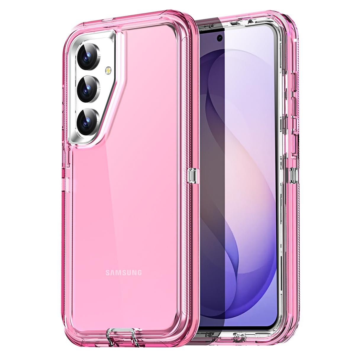 AICase for Samsung Galaxy S26 Plus Clear 3 in 1 Heavy Duty Drop Protection Full Body Rugged Shockproof/Dust Proof Triple Layer Transparent Military Protective Tough Durable Cover for S26 Plus 2026_2