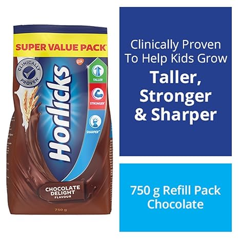 Horlicks Health & Nutrition drink-750 g Refill Pack (Chocolate flavor)