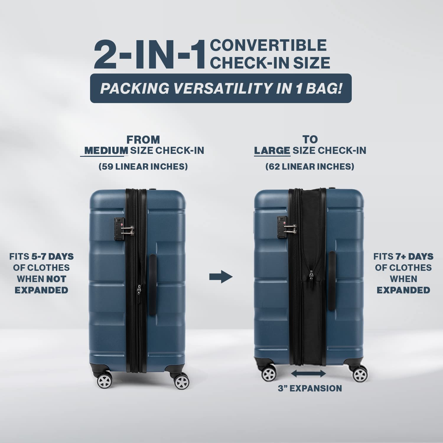Travelpro Runway 2 Piece Luggage Set, Carry-on & Convertible Medium to Large 28-Inch Check-in Hardside Expandable Luggage, 8 Spinner Wheels, TSA Lock, Hardshell Suitcase, Powder Pink