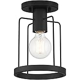 DESIGNERS FOUNTAIN Tafo Semi Flush Mount Ceiling Light, 7 Inch Lighting Fixture for Kitchen, Bedroom, Bathroom, and Hallway, 