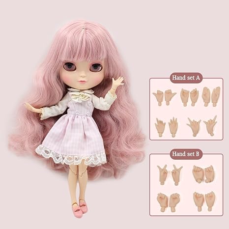 Amazon.com: La muñeca de 11.2 in ICY Nude es la misma que la muñeca Blythe que puede cambiar la placa frontal y la ropa para hacer manualidades, 19 muñecas de cuerpo articulado