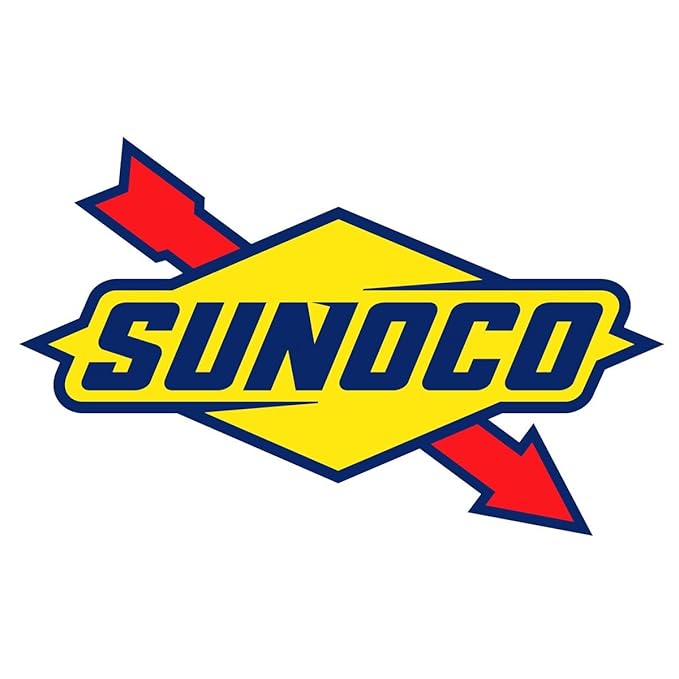 Sunoco Logo OriginalStickers0750 Set Of Two (2x) Stickers , Laptop , Ipad , Car , Truck , Size 4 inches on Longer Side