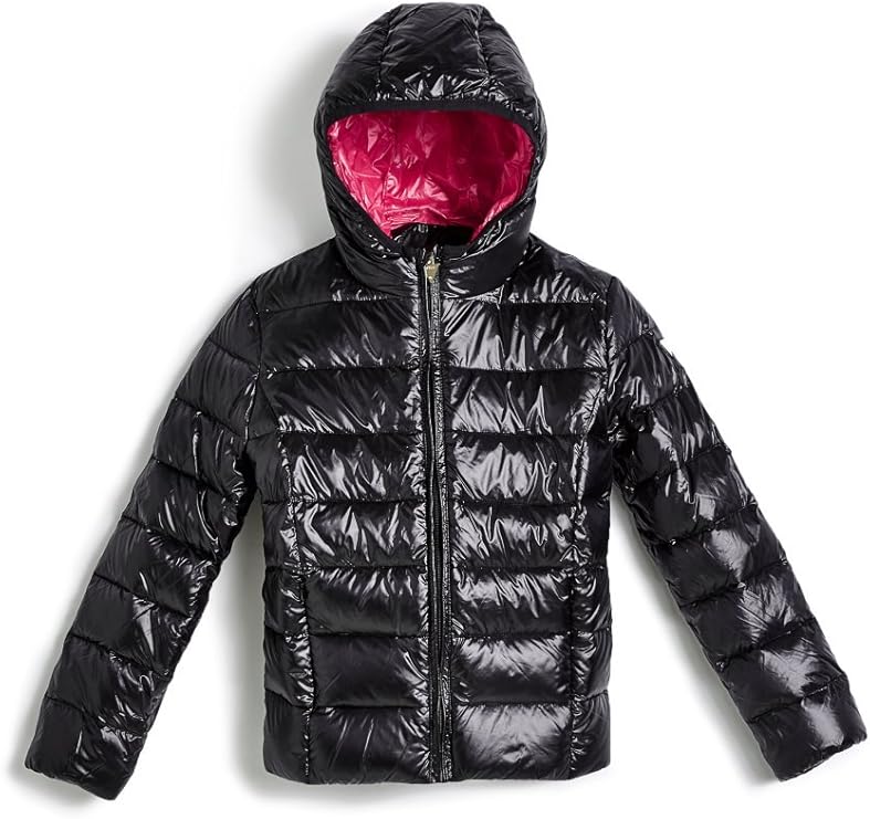 GUESS Girl's Quilted Puffer Jacket (714) Black Clothing