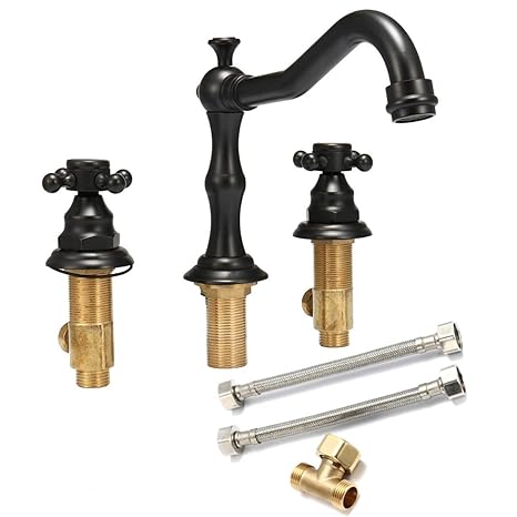 Generic Antique 3 Holes 2 Knobs Tub Spout Basin Bathroom Sink