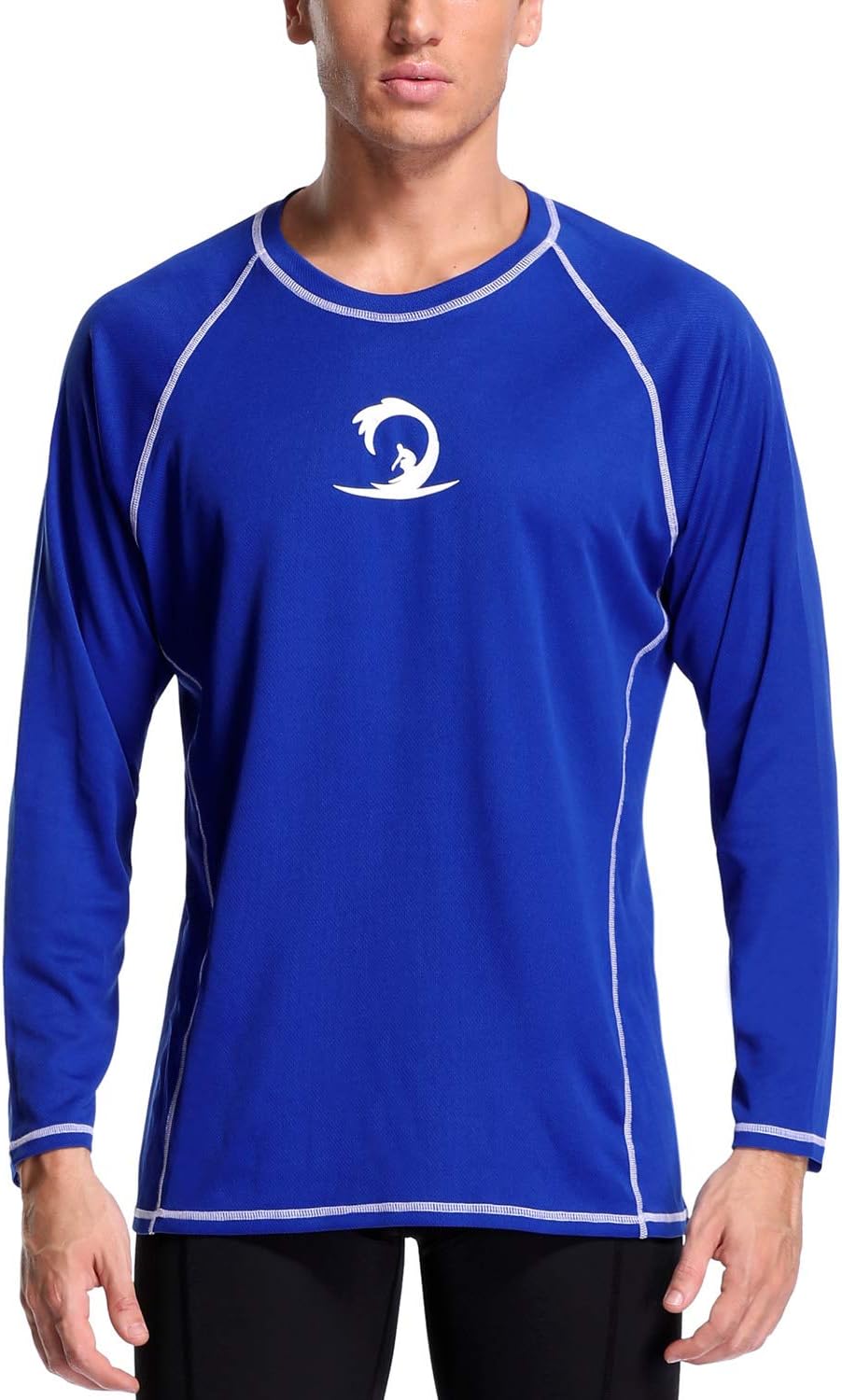 Vegatos Men's Rash Guard Long Sleeve Swim Shirts Quick-Dry Swimsuit Tops UPF 50+