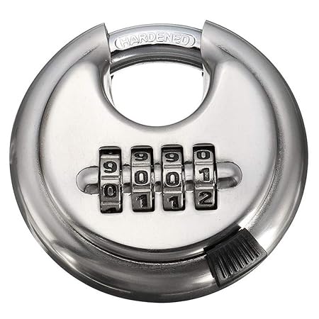 Große 4 Digitale Kombinationsscheibe Vorhängeschloss Edelstahl Rost Tür Warehouse Outdoor Round Cake Tray Vorhängeschloss Dis